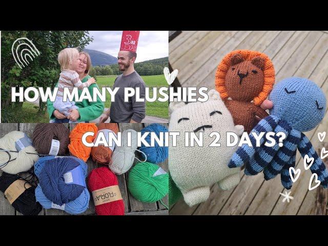 How Many Plushies Can I Knit In 2 Days?  - Knit with me // Project Vlog