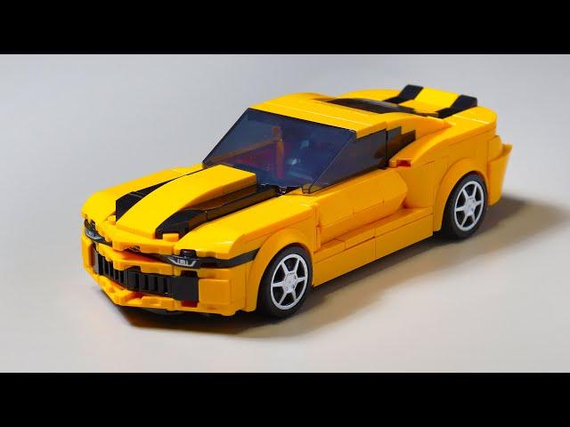 LEGO Transformers Bumblebee Camaro in the Speed Champions style MOC