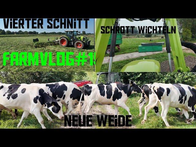 Farmvlog#155 neue Weide/ Rundballen fahren/ Vierter Schnitt/ Besuch bei Mr Moto/