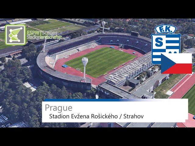 Stadion Evžena Rošického / Strahov | FC Slavoj Vyšehrad | Steady 360° Rotation | Google Earth