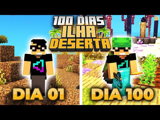 SOBREVIVI 100 DIAS EM UMA ILHA DESERTA NO MINECRAFT - O FILME