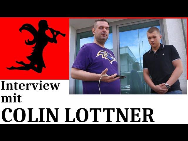 COLIN LOTTNER (Boxer) Interview an der Regattabahn Duisburg,  08. Mai 2023, by Nightshade TV