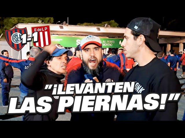 REACCIÓN CON LOS HINCHAS / SAN LORENZO 1-1 ESTUDIANTES LP