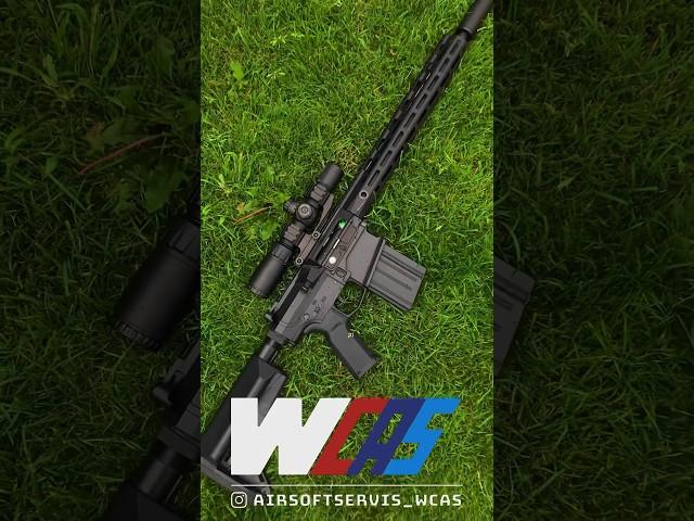 CYMA Platinum AR10/SR25 (CM.098) FULL UPGRADE BY WCAS #airsoft  #cyma #airsoftnation #gun #shorts