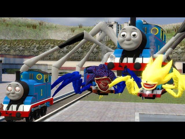 Building a Thomas Train Chased By  Cursed Thomas Train and New Friends in Garry's Mod!!