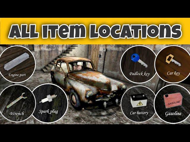 Granny: All Item Locations for Car Escape (100% Complete) | Hi Gamer