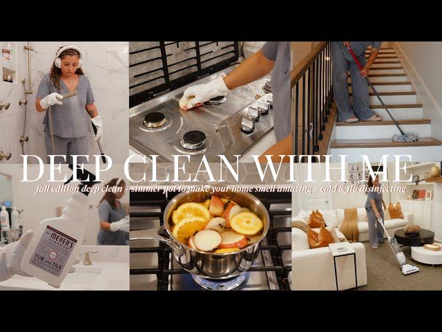 DEEP CLEAN MY HOUSE WITH ME| extreme cleaning motivation + satisfying all day fall clean & tips!