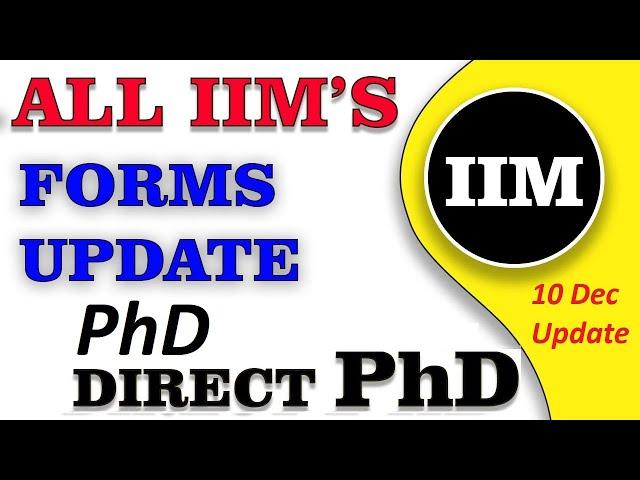 Admission in IIM through GATE GRE CAT NET GMAT | PhD Direct PhD FPM | Winter Admission 2021-22