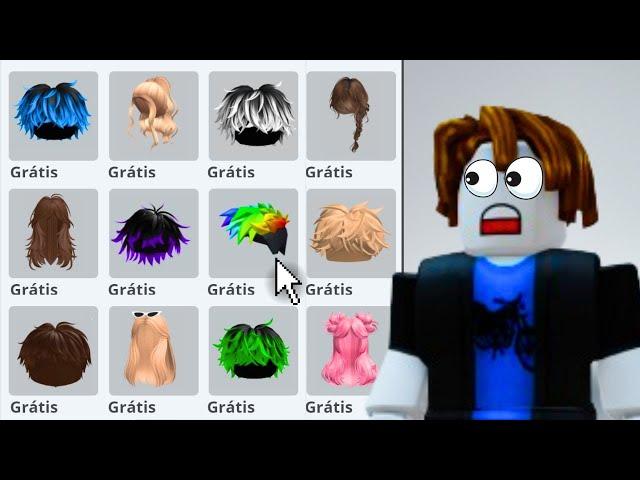 COMO CONSEGUIR CABELOS DE GRAÇA EM 2024! *50 ITENS GRÁTIS FÁCEIS DE PEGAR NO ROBLOX*