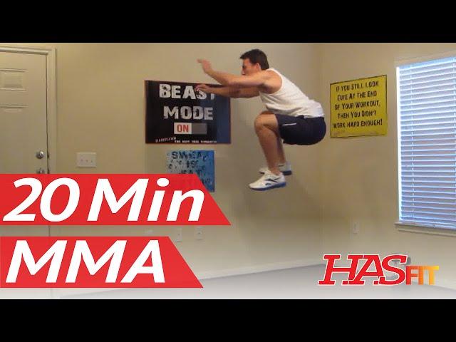 20 Minute MMA Training Workouts - HASfit Mixed Martial Arts Workout - UFC Training Exercises