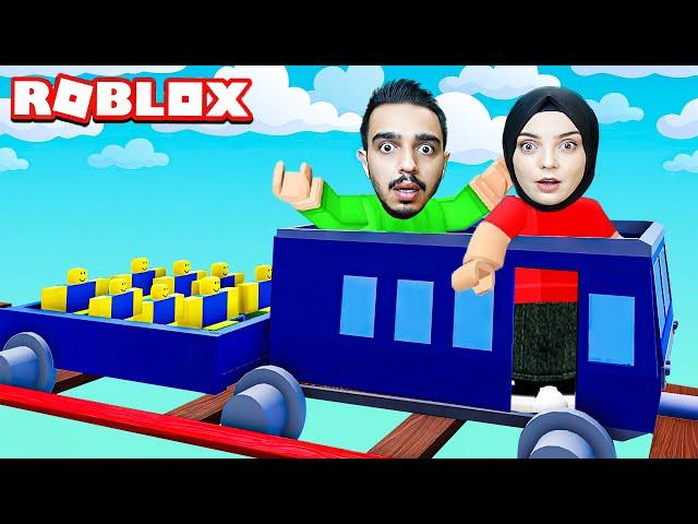 KÜÇÜK NOOB ADAMLARI TREN İLE TAŞIDIK !!  Roblox Cart Ride Extreme