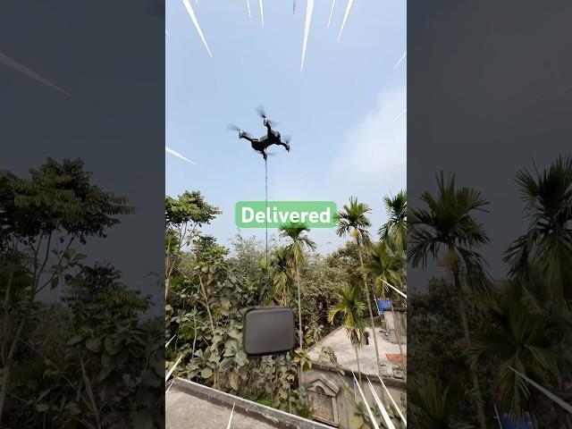 Drone Se Kiya Parcel Ki Delivery  #shorts #anishexperiment