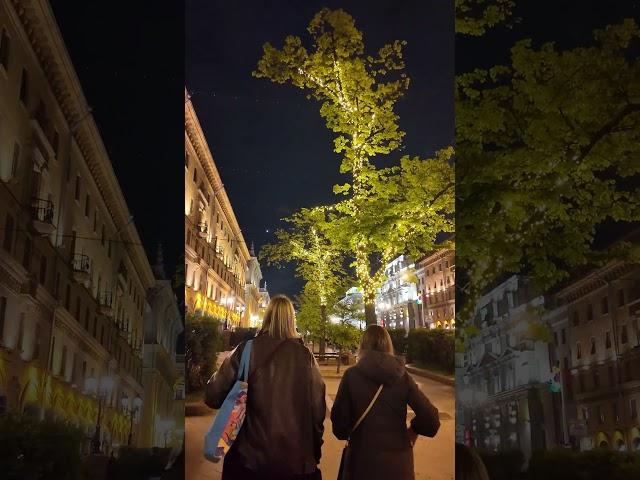  Evening magic of Lenin Street in Minsk | Walk through the heart of the city 