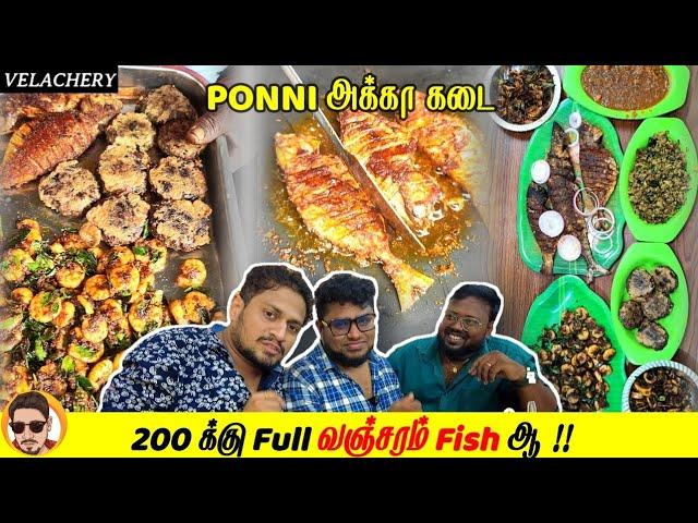 என்ன டா இது 200 RS ku full Vanjaram Fish fry | அட்டகாசமான கடல் மீன் சாப்பிட Ponni Akka Kadai