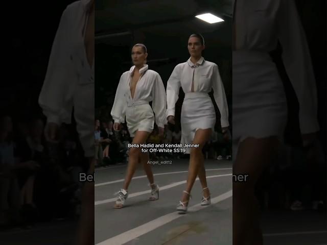 Kendall Jenner and Bella Hadid in sync  #kendalljenner #supermodel #bellahadid #runway