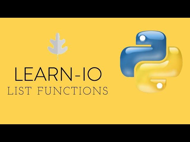 Learn-IO Advanced Python Part 4: List Functions (Append, Remove, Pop, and Del)