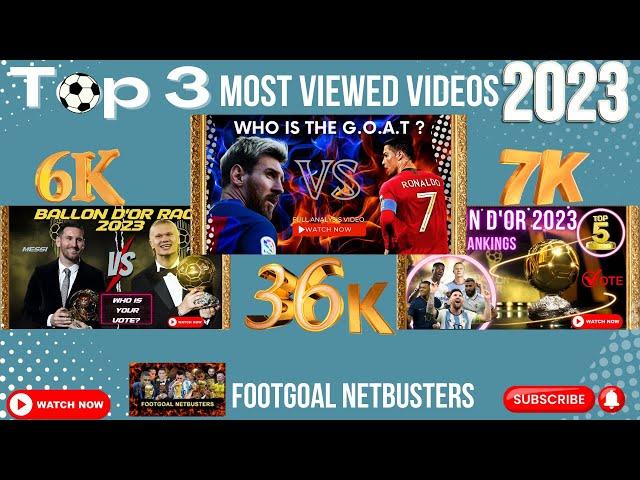 Unveiling FootGoal Netbusters' Top 3 Most Viewed Videos in 2023: Ronaldo vs Messi, Ballon d'Or 2023