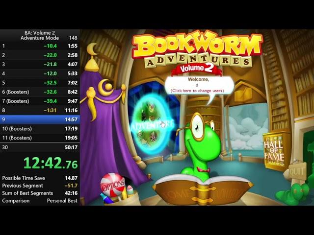 Adventure in 49:59 - Bookworm Adventures 2 (Speedrun)