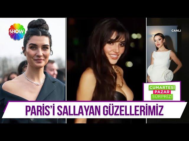 Tuba Büyüküstün ve Hande Erçel'in Paris stili