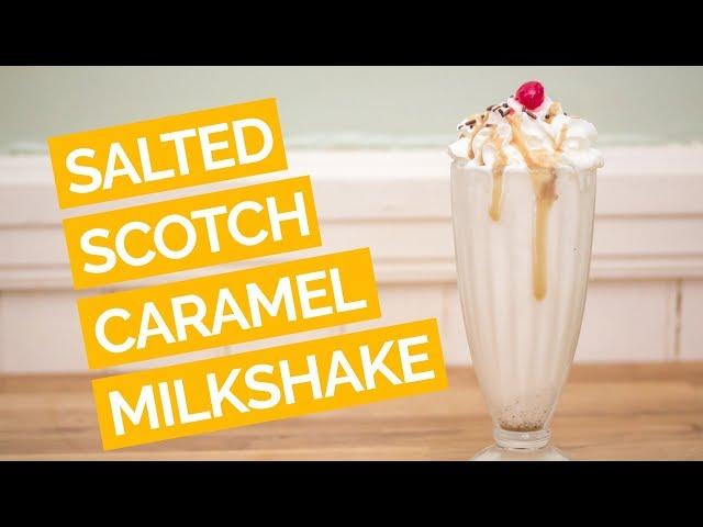 Salted Caramel Milkshake with Scotch Whiskey, Malt