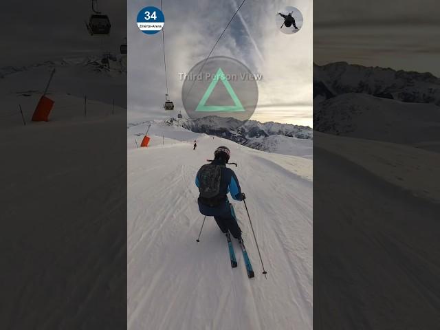 Let’s change the camera perspective #skiing #insta360 #thirdperson