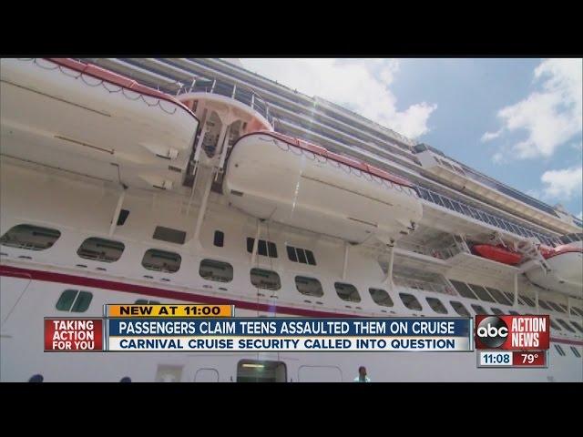 Teens terrorize a floor on a Carnival Cruise ship