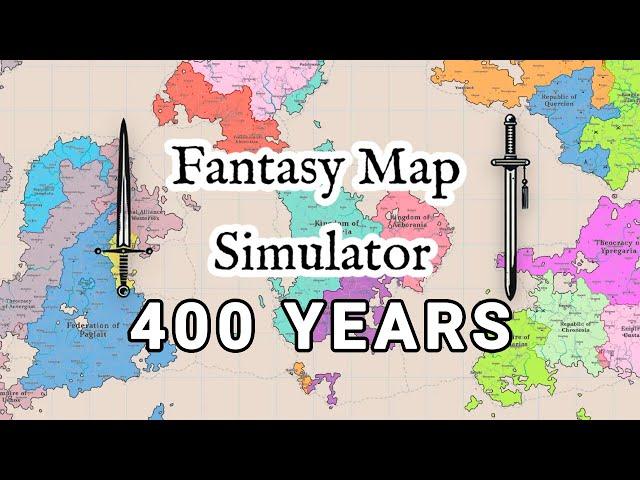 400 Year Timelapse in Fantasy Map Simulator