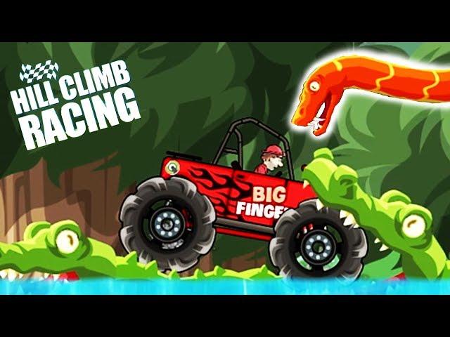 Hill Climb Racing Джунгли КРОКОДИЛЫ ЗМЕИ обновление ИГРЫ game Мультяшные игры про машинки гонки