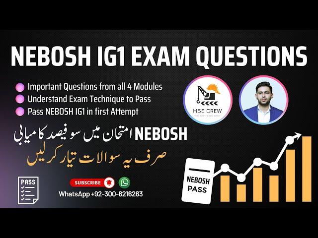 NEBOSH IGC Exam Questions | IG1 Frequently Asked Questions | Pass NEBOSH in First Attempt