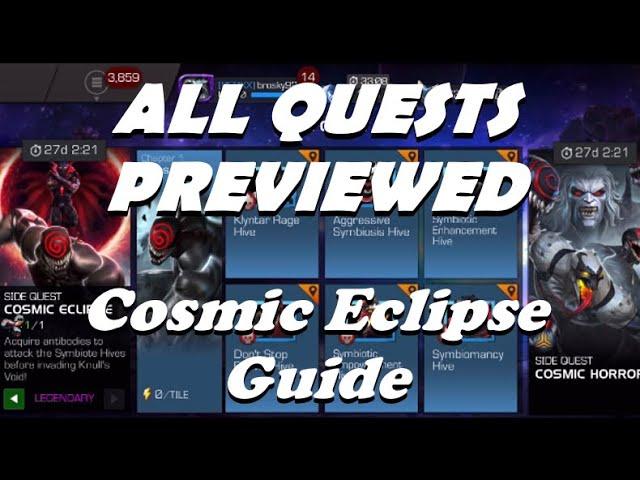 Cosmic Eclipse | All Quest “Preview” Guide & Tips | Marvel Contest of Champions