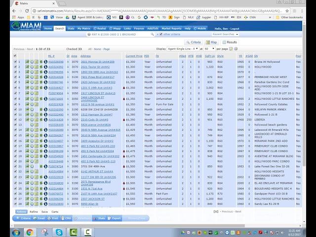 How to do a MLS Matrix Rental Basic Search and Auto Email