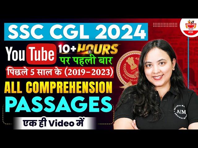 All Comprehension Passage in One Video | One Shot | Last 5 years PYQ's By Arsh Mam #ssccgl2024