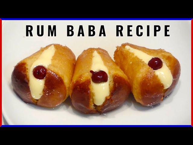 RUM BABA Original Italian Recipe with Pastry Cream