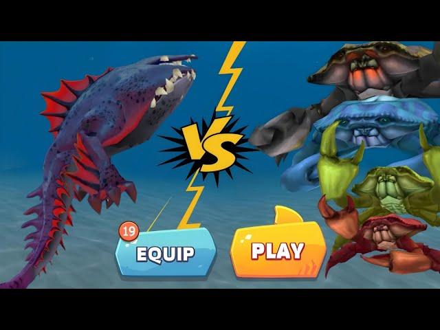 NEW EVIL ABYSSHARK VS ALL GIANT CRAB BOSS - Hungry Shark Evolution