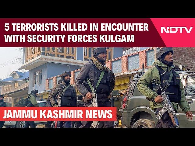 Jammu Kashmir News | 5 Terrorists Killed In Encounter With Security Forces In J&K's Kulgam