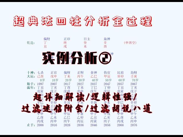 【八字第二集】四柱八字算命时的详细分析思路，分析过程