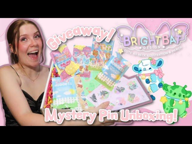 *HUGE* Bright Bat SURPRISE Package!Kawaii Mystery Pin Unboxing + GIVEAWAY