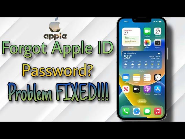 FORGOT APPLE ID PASSWORD HOW TO RESET TUTORIAL