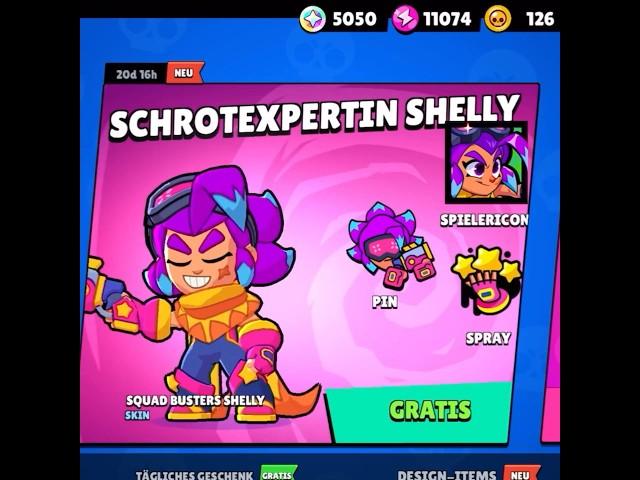 Squad Busters Shelly is in the shop #brawlstars #supercell #brawlstarsshorts #viral #squadbusters