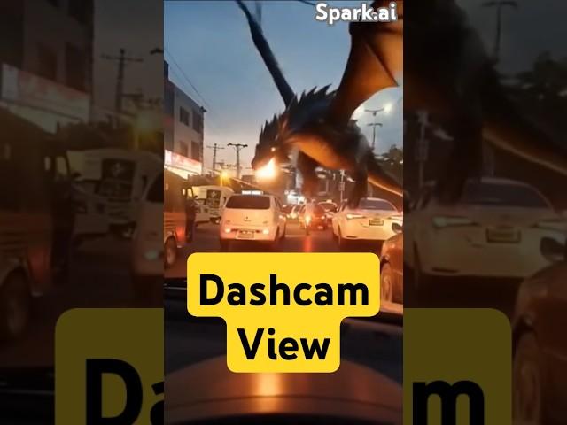 Dragon Attack Caught on Dashcam! | Realistic VFX Short #Shorts #DragonAttack #VFX #CGI #Dashcam