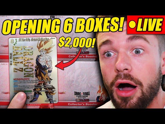 *LIVE* Opening 6 Dragon Ball Super Collector's Booster Boxes (INSANE)