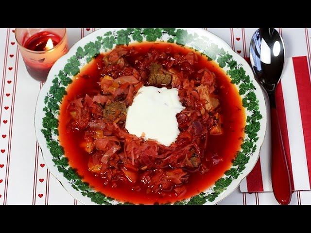 BORSCHTSCH - osteuropäische Suppe mit Rote Bete und Weißkohl