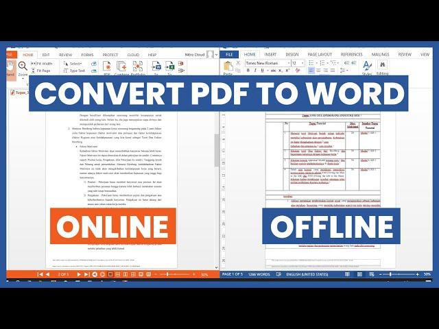 Tutorial Convert / Mengubah PDF ke Word dengan cepat