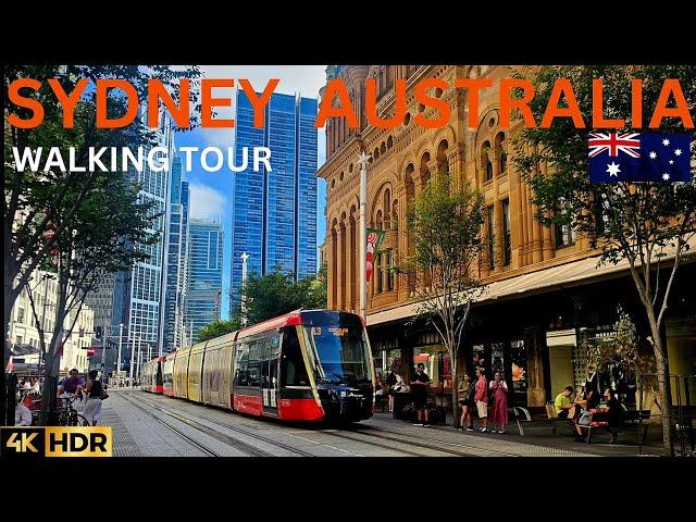 Sydney Australia Virtual Walking Tour - City Central Afternoon Walk | 4K HDR