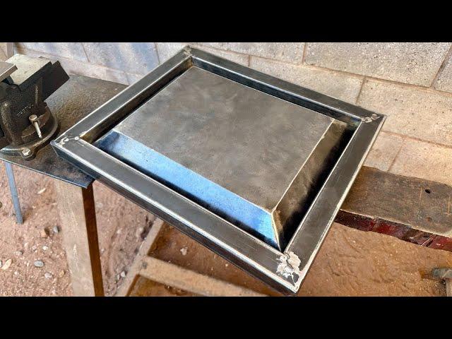 Few people know how to make steel door panel without bending machine | Welding tips and tricks