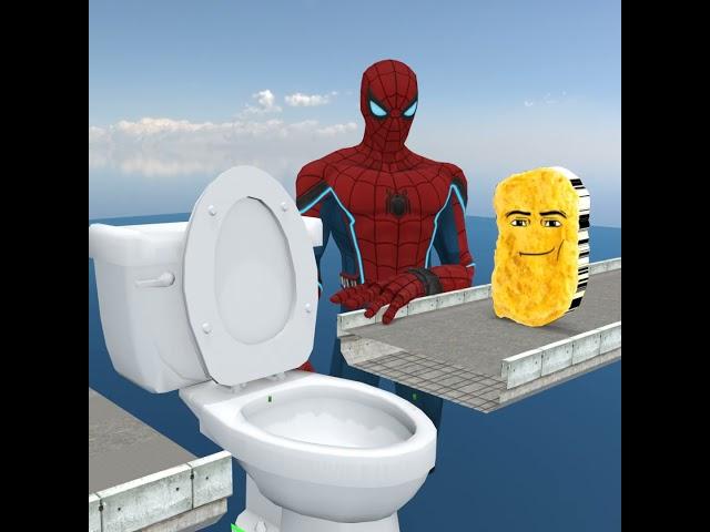 Spider-Man- Skibidi Toilet & Tv man Jump over skibidi toilet #shortvideo #skibiditoilet #tvman