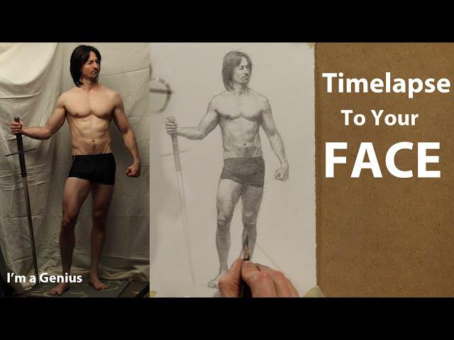 Timelapse - Classical Figure Drawing  & Tips on Technique from a Genius(Me)