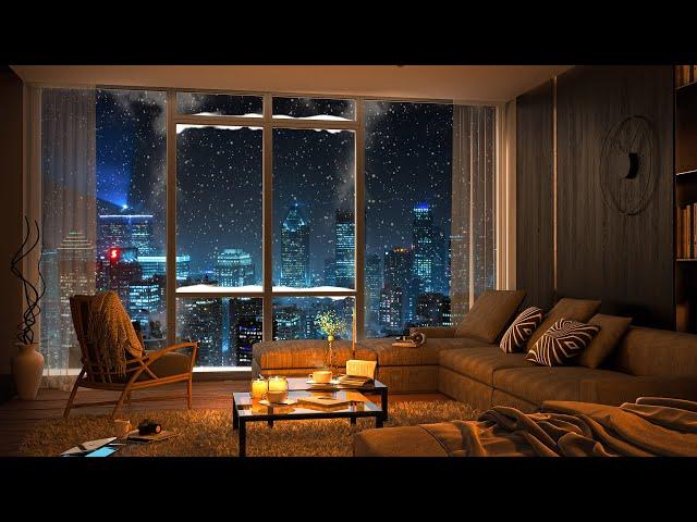 New York Nightlife | Smooth Piano Jazz in a Cozy Apartment for Relaxation and Chill 