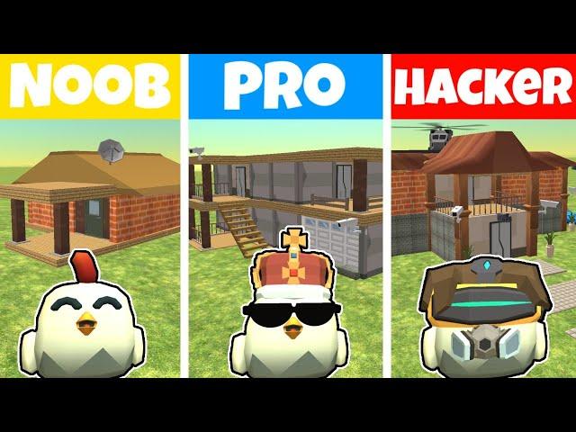 Chicken gun NOOB vs PRO vs HACKER: HOUSE BUILD CHALLENGE in Chicken gun