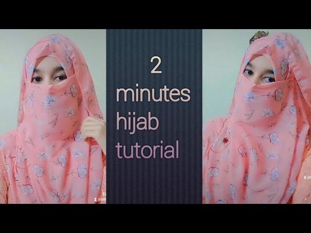 Hijab style in 2 minutes || Hijab with niqab || Farzana Bithee 